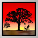 Search for africa silhouette posters Sunrise