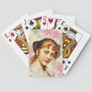 Search for victorian woman playing cards Vintage