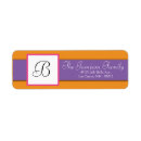 Search for purple and orange return address labels Pink