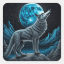 Search for fantasy wolf stickers Black
