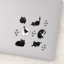 Search for big black cat stickers Black and white