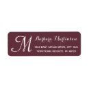 Search for classic monogram return address labels Elegant