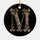 Search for initial m christmas tree decorations Vintage