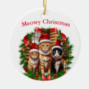 Search for funny animal christmas tree decorations Cats