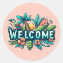 Search for colorful birds stickers Tropical