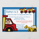 Search for construction dump birthday invitations Children