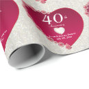 Search for ruby wedding wrapping paper 40 years