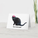 Search for silly cat birthday cards Black