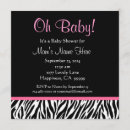 Search for zebra print and pink invitations White