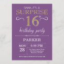 Search for violet sweet 16 invitations 16th birthday