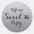Search for grey silver stickers Sweet 16