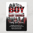 Search for lumberjack baby boy shower invitations Red