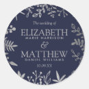 Search for silver wedding stickers Navy blue and silver