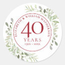 Search for 40 year anniversary stickers Elegant