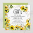 Search for pumpkins and sunflowers invitations A little pumpkin