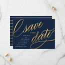 Search for navy gold save the dates Simple