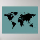 Search for blue world map posters Modern