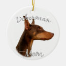 Search for red doberman christmas tree decorations Dog