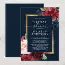 Search for burgundy and navy blue invitations Botanical