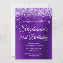 Search for indigo birthday invitations Purple