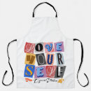 Search for positive affirmation aprons Typography