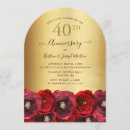 Search for 40th anniversary party invitations Botanical