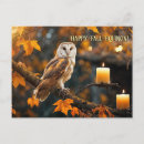 Search for fall owl postcards Autumn