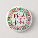 Search for floral wedding badges Maid of honour