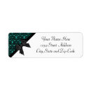 Search for turquoise and black return address labels Girly