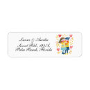 Search for couple hearts return address labels White