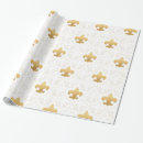 Search for gold fleur de lis wrapping paper White