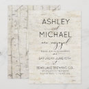 Search for tree engagement party invitations Black and white