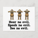 Search for hear no evil postcards Humour