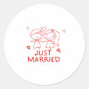 Search for just married wedding stickers Groom