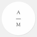 Search for chic monogram wedding stickers Minimalist