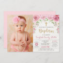 Search for holy christening invitations Watercolor flowers