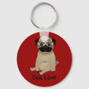 Search for cartoon pug key rings Pugs