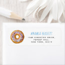 Search for donut return address labels Cute