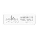 Search for chicago skyline return address labels Illinois