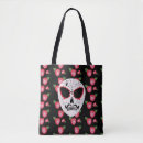 Search for sugar skull tote bags Black