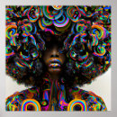 Search for black woman with afro art For her