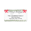 Search for garland return address labels Merry christmas