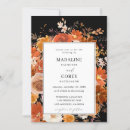 Search for orange and black wedding invitations Floral