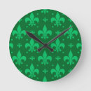 Search for fleur de lis clocks Green