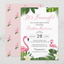 Search for pink flamingo baby shower invitations Lets flamingle