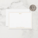 Search for gold initials note cards Monogrammed