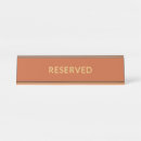 Search for reserved tabletop signs Terracotta