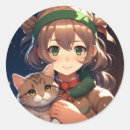 Search for anime cat girls stickers Kitten