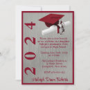 Search for red and silver graduation invitations High school