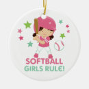 Search for cute softball christmas tree decorations Girl